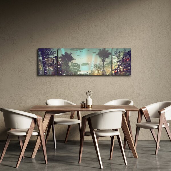 Obraz - město v budoucnosti (170x50 cm)