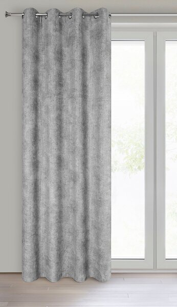 ZATEMŇOVACÍ ZÁVĚS NA KROUŽCÍCH ALETA 135X250 CM ŠEDÁ
