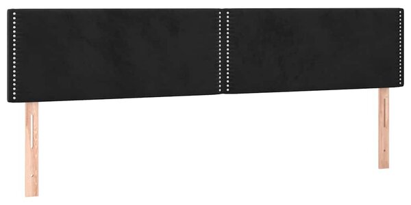 Box spring postel s matrací a LED černá 200x200 cm samet 3134365