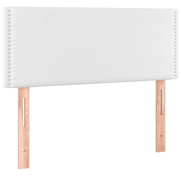 Čelo postele s LED bílé 100x5x78/88 cm umělá kůže 3121557