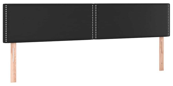 Čelo postele s LED černé 200x5x78/88 cm umělá kůže 3121580