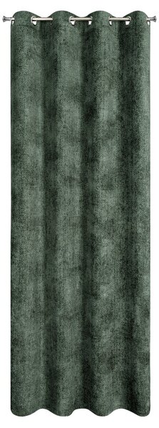 ZATEMŇOVACÍ ZÁVĚS NA KROUŽCÍCH ALETA 135X250 CM TMAVĚZELENÁ
