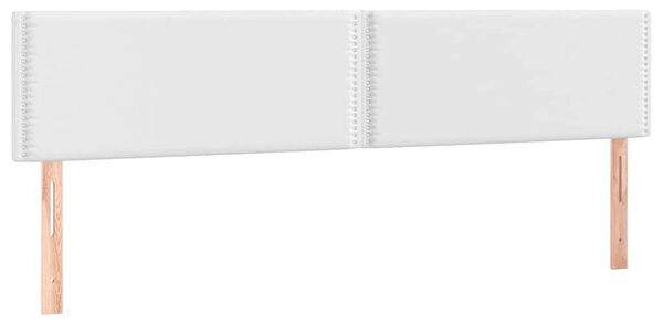 Čelo postele s LED bílé 200x5x78/88 cm umělá kůže 3121581