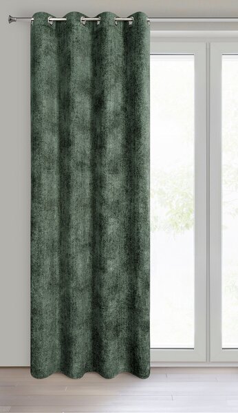 ZATEMŇOVACÍ ZÁVĚS NA KROUŽCÍCH ALETA 135X250 CM TMAVĚZELENÁ