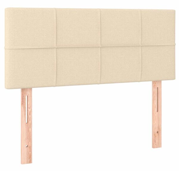 Box spring postel s matrací a LED krémová 120 x 200 cm textil 3133146
