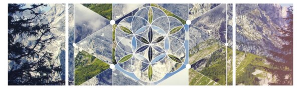 Obraz - Geometrický obrazec (170x50 cm)