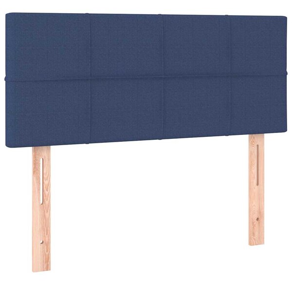 Čelo postele s LED modré 80 x 5 x 78/88 cm textil 3121592