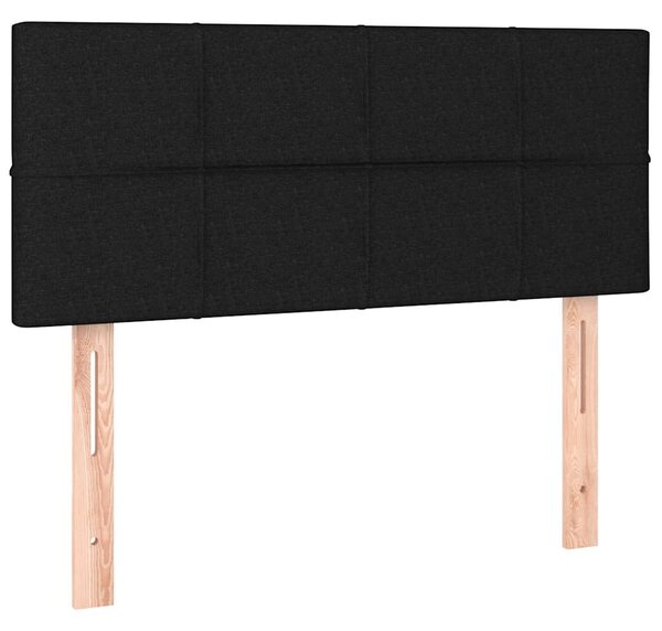 Čelo postele s LED černé 80 x 5 x 78/88 cm textil 3121588