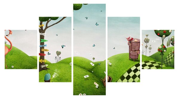 Obraz podivuhodné krajiny (125x70 cm)