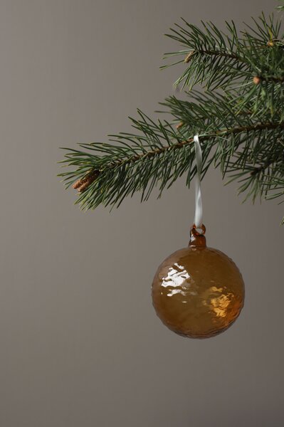 COOEE Design Skleněná baňka Gry Marble Cognac - 8 cm CED483