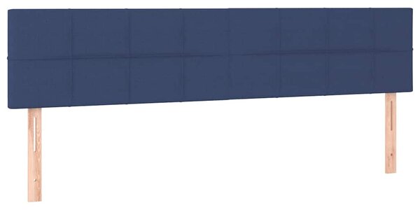 Box spring postel s matrací a LED modrá 200x200 cm textil 3133187