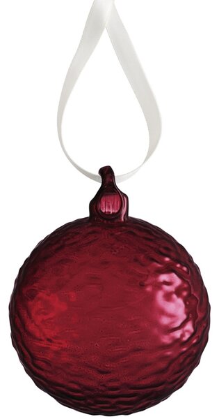 COOEE Design Skleněná baňka Gry Marble Deep Red - 8 cm CED485