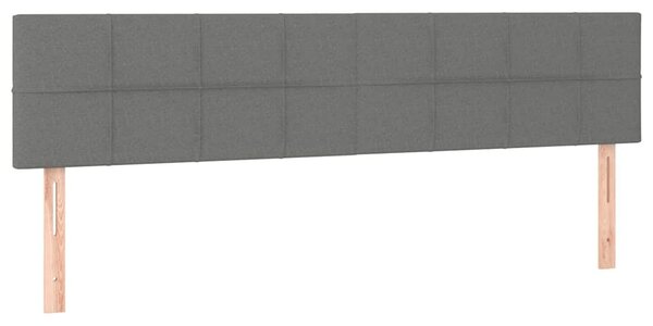 Box spring postel s matrací a LED tmavě šedá 200x200 cm textil 3133182