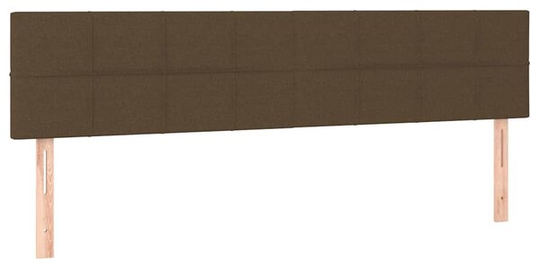 Box spring postel s matrací a LED tmavě hnědá 200x200 cm textil 3133184
