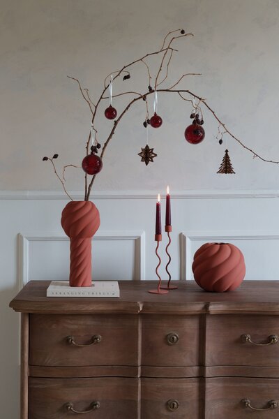 COOEE Design Skleněná baňka Gry Marble Deep Red - 5 cm CED486