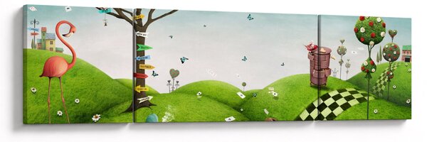 Obraz podivuhodné krajiny (170x50 cm)