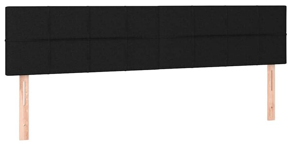 Box spring postel s matrací a LED černá 200x200 cm textil 3133183