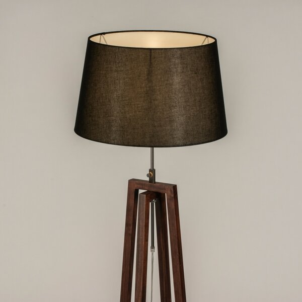 Stojací designová lampa Paola Black and Dark Brown (LMD)