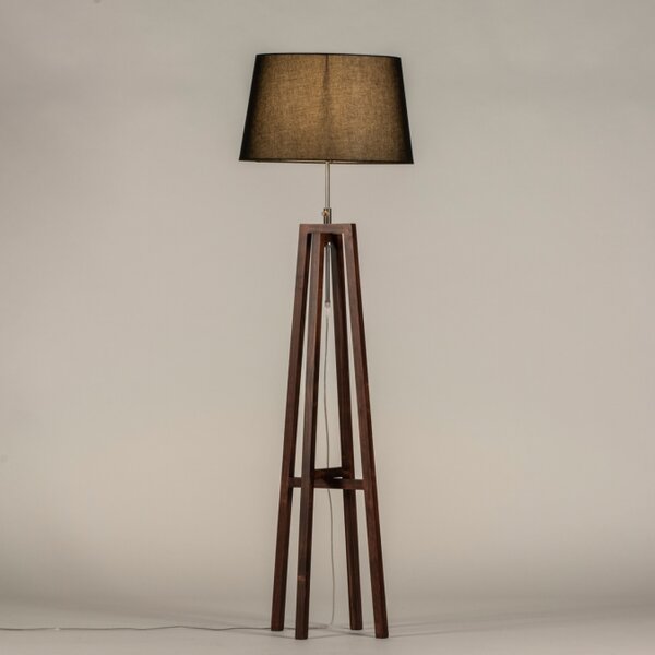 Stojací designová lampa Paola Black and Dark Brown (LMD)
