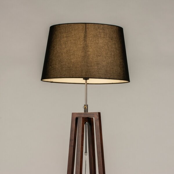 Stojací designová lampa Paola Black and Dark Brown (LMD)