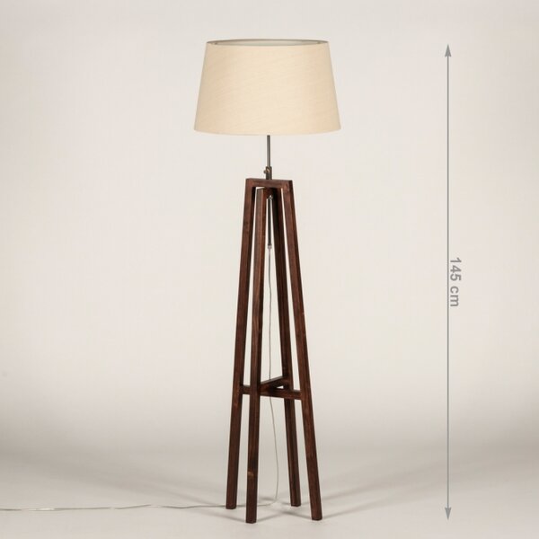 Stojací designová lampa Paola Taupe and Dark Brown (LMD)