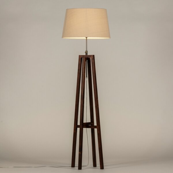 Stojací designová lampa Paola Taupe and Dark Brown (LMD)