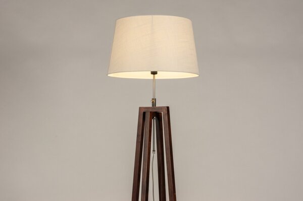 Stojací designová lampa Paola Bianco and Dark Brown (LMD)