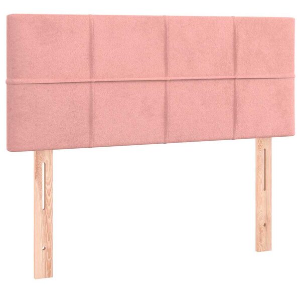 Box spring postel s matrací růžová 80 x 200 cm samet 3130930
