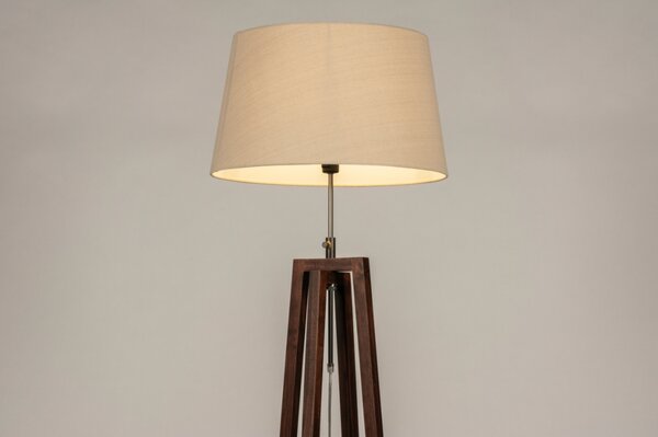 Stojací designová lampa Paola Taupe and Dark Brown (LMD)
