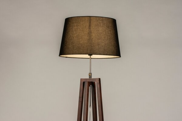 Stojací designová lampa Paola Black and Dark Brown (LMD)