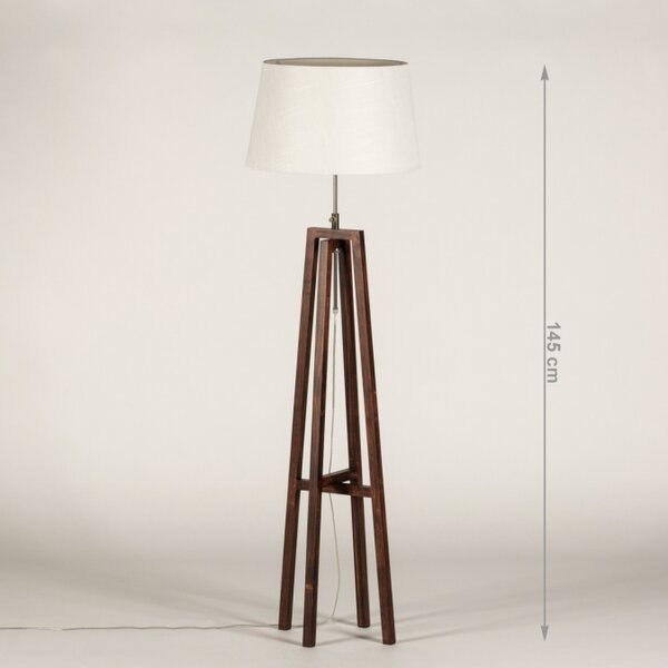 Stojací designová lampa Paola Bianco and Dark Brown (LMD)