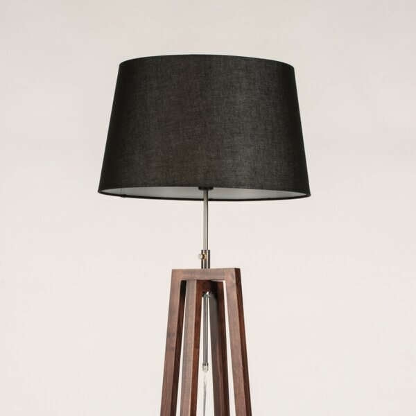 Stojací designová lampa Paola Black and Dark Brown (LMD)