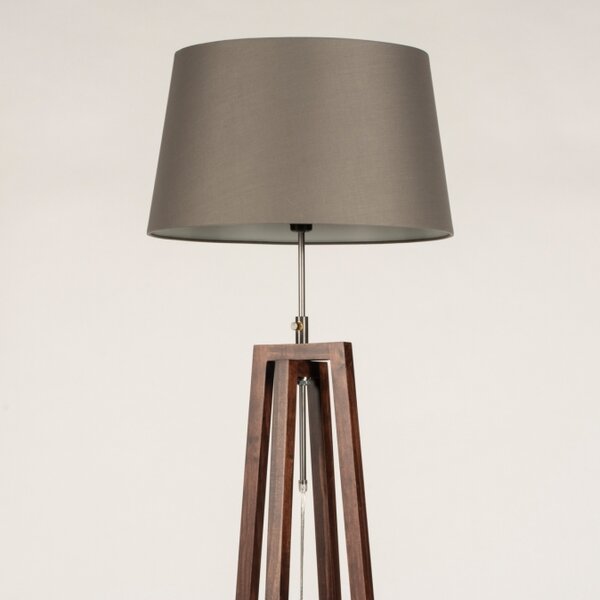 Stojací designová lampa Paola Grey and Dark Brown (LMD)