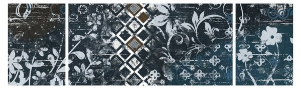 Obraz s květinovým dekorem (170x50 cm)