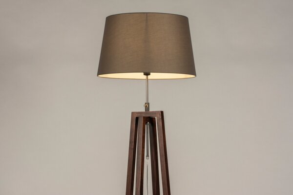 Stojací designová lampa Paola Grey and Dark Brown (LMD)