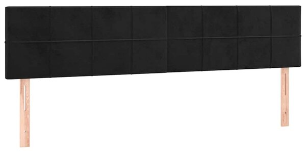 Čelo postele s LED černé 180x5x78/88 cm samet 3121674