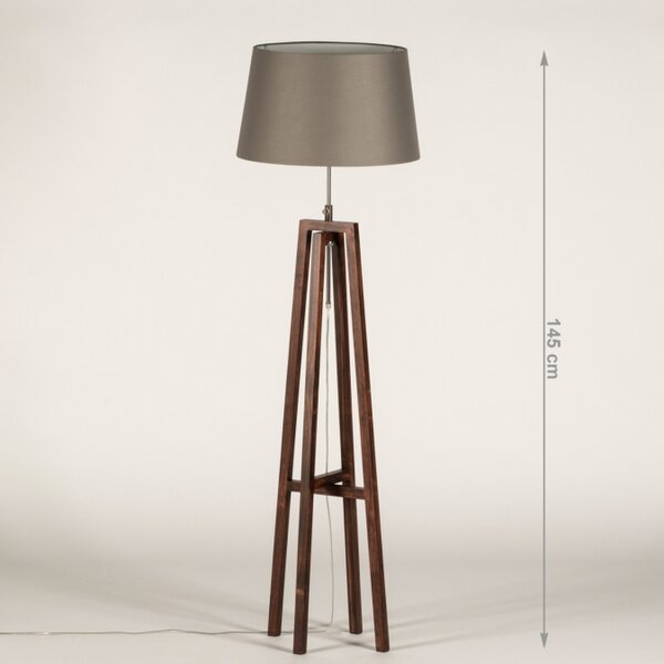 Stojací designová lampa Paola Grey and Dark Brown (LMD)
