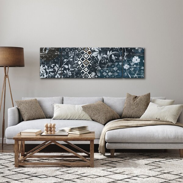 Obraz s květinovým dekorem (170x50 cm)