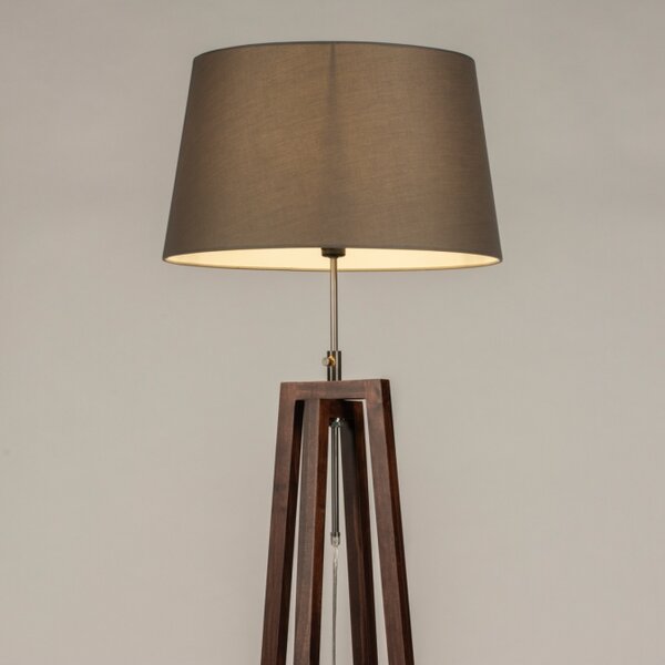 Stojací designová lampa Paola Grey and Dark Brown (LMD)