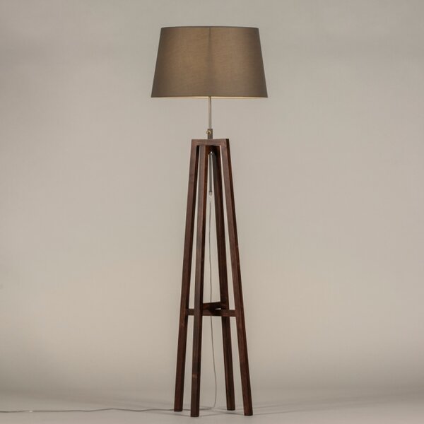 Stojací designová lampa Paola Grey and Dark Brown (LMD)