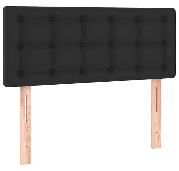 Čelo postele s LED černé 80 x 5 x 78/88 cm umělá kůže 3121684