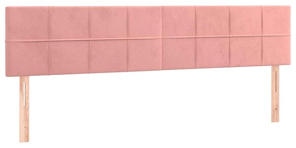 Box spring postel s matrací růžová 160x200 cm samet 3127504