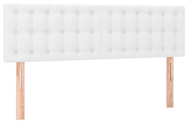 Čelo postele s LED bílé 144x5x78/88 cm umělá kůže 3121703