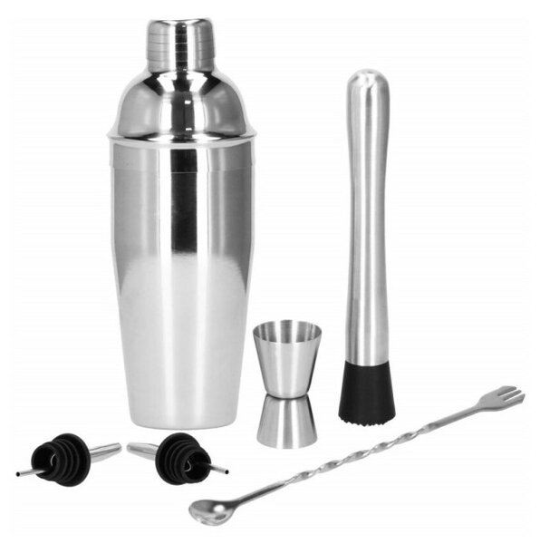 Barmanská sada 550 ml SPRINGOS Lounge KI0013 6ks stříbrná