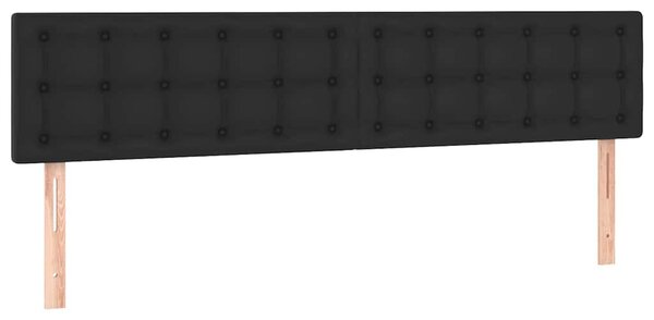 Čelo postele s LED černé 180x5x78/88 cm umělá kůže 3121714