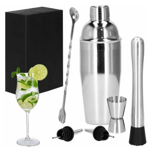 Barmanská sada 550 ml SPRINGOS Lounge KI0013 6ks stříbrná
