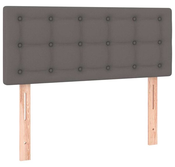 Čelo postele s LED šedé 100x5x78/88 cm umělá kůže 3121700