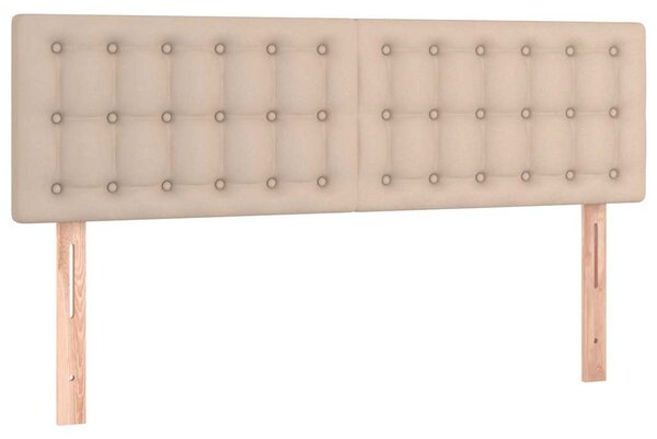 Čelo postele s LED cappuccino 144x5x78/88 cm umělá kůže 3121707