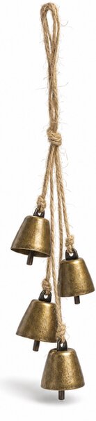 Vánoční závěsná dekorace GOLDEN BELLS 35 cm, zlatá