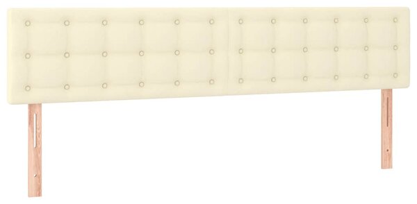 Box spring postel s matrací krémová 160x200 cm umělá kůže 3127321
